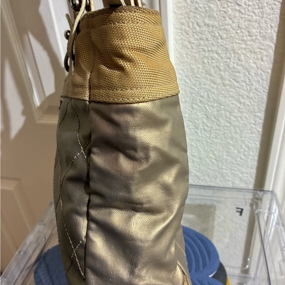 Chanel Metallic Gold and Tan Tote